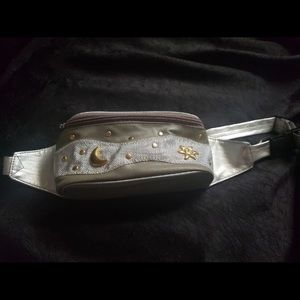 Womens Silver Celestial sun and moon Fanny Pack